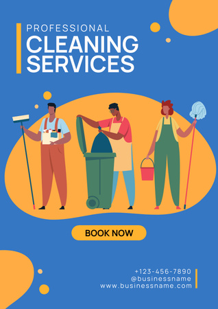 Designvorlage Professional Cleaning Services Offer für Poster