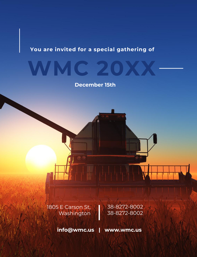 Plantilla de diseño de Agribusiness Summit Ad Invitation 13.9x10.7cm 