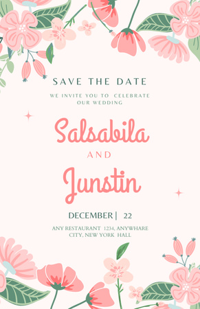 Platilla de diseño Wedding Celebration Announcement at Restoraunt Invitation 5.5x8.5in