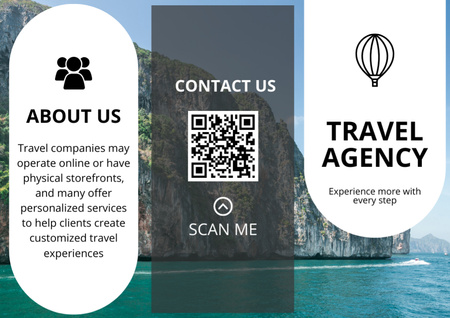 Serviços de agência de viagens Brochure Modelo de Design