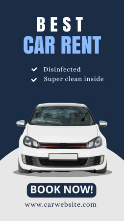 araba kiralama hizmetleri reklamı Instagram Story Tasarım Şablonu