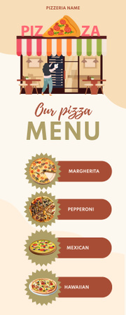 Ofertas de cardápio de pizza Infographic Modelo de Design