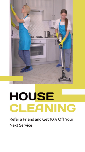 High-Level House Cleaning Service With Discount TikTok Video Πρότυπο σχεδίασης