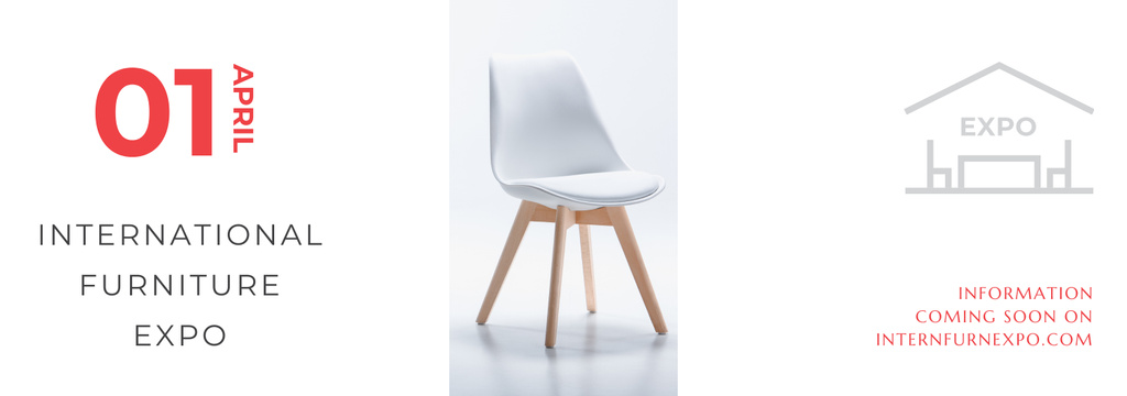 Furniture Expo invitation with modern Interior Tumblr Modelo de Design
