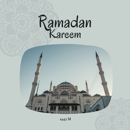 Muslim Mosque for Ramadan Month  Instagram Design Template