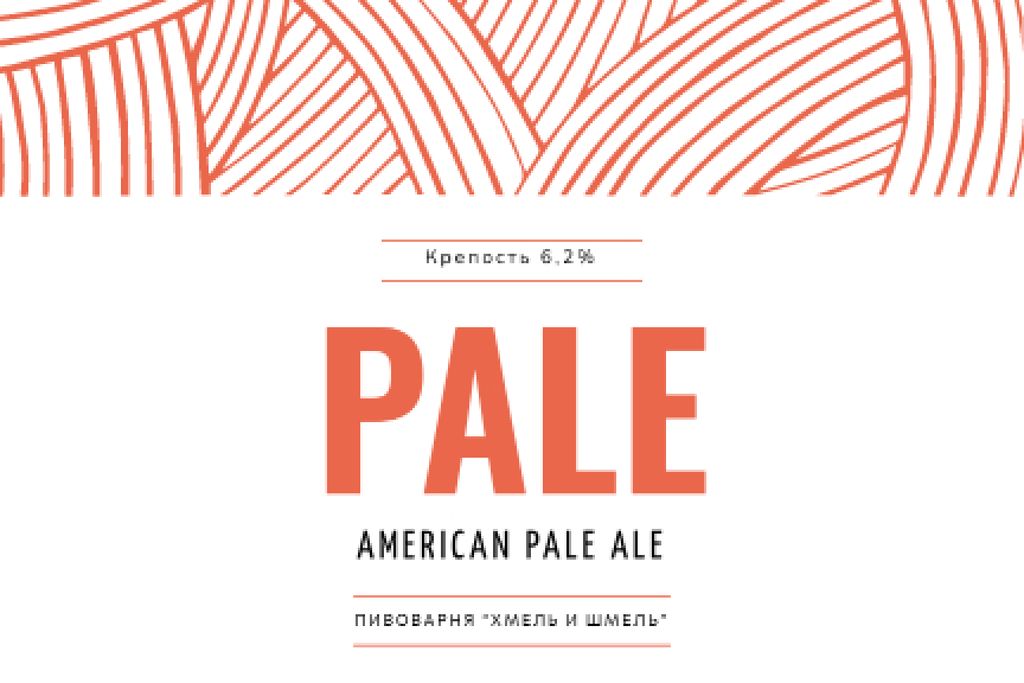 Plantilla de diseño de Beer brand ad on red pattern Label 