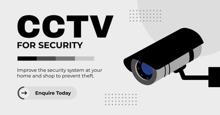 Soluções de CFTV para segurança Facebook AD Modelo de Design