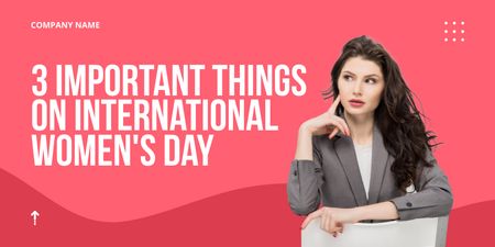 Tärkeitä asioita kansainvälisenä naistenpäivänä Twitter Design Template