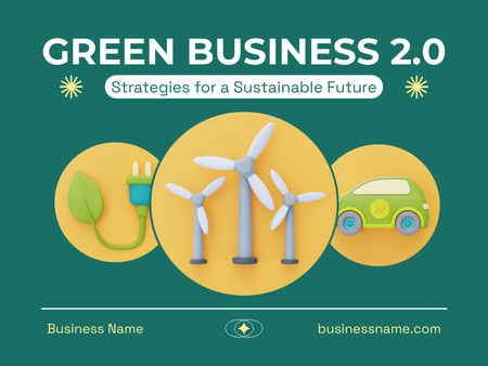 Template di design Strategie future sostenibili con fonti energetiche alternative Presentation