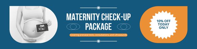 Discount on Maternity Checkup Today Only Twitterデザインテンプレート