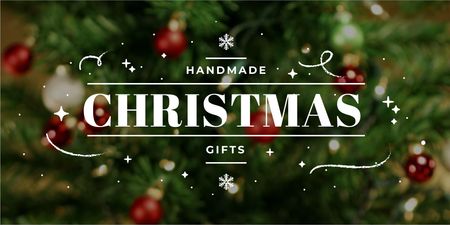 Template di design Christmas Gifts Ideas with Decorated Tree Twitter