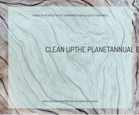 Ontwerpsjabloon van Large Rectangle van Clean up the Planet Annual event