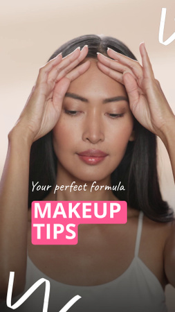 Modèle de visuel Trucs et astuces de maquillage essentiels par styliste - TikTok Video