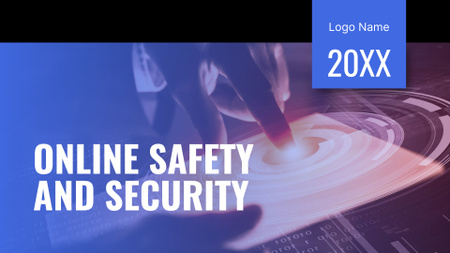 Platilla de diseño Online Safety and Security Tips Presentation Wide