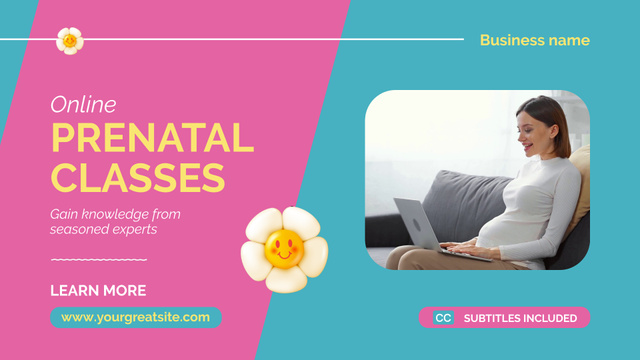 Online Prenatal Class Offer With Experts Full HD video Design Template