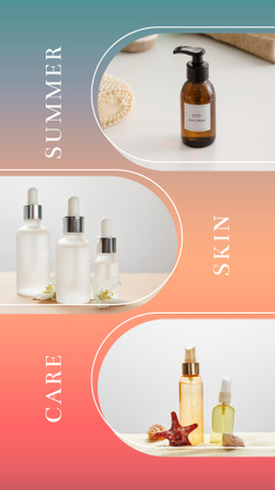 Designvorlage Summer Skincare Ad für Instagram Story