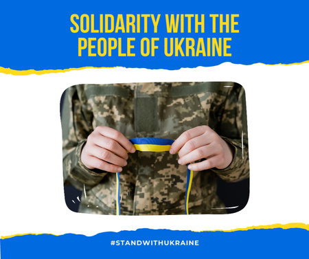 Designvorlage Aufruf zur Solidarität mit der Ukraine für Facebook