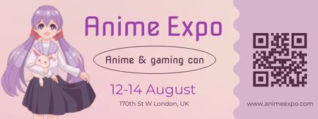 Ontwerpsjabloon van Ticket van Anime Expo Announcement