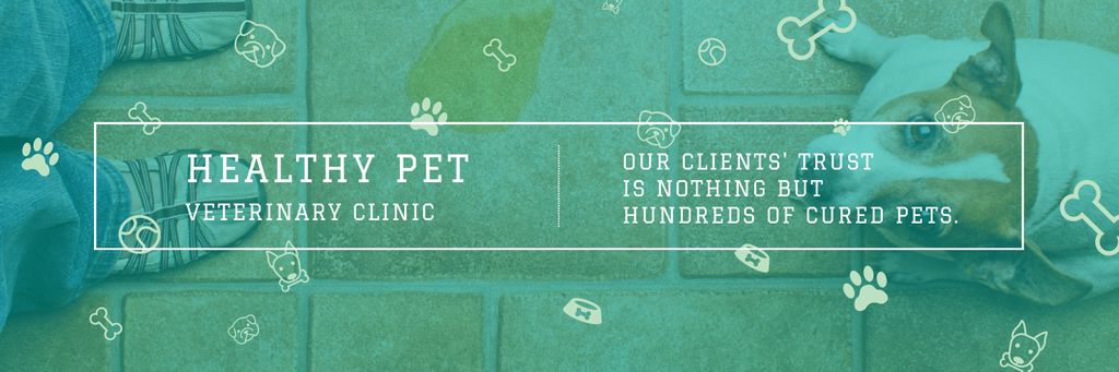 Healthy pet veterinary clinic Twitter – шаблон для дизайна