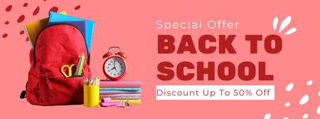 Back To School Discount Facebook cover – шаблон для дизайну