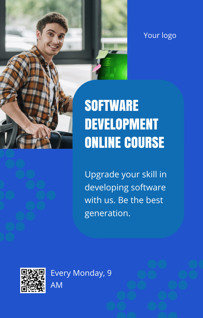 Plantilla de diseño de Online Course about Software Development Invitation 4.6x7.2in 