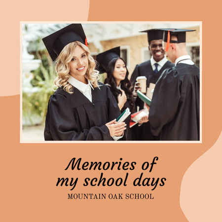 Ontwerpsjabloon van Photo Book van Memorabele High School Graduation-fotoshoot met afgestudeerden