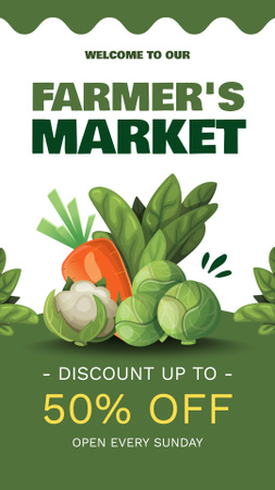 Discount At Farming Market Instagram Story Design Template