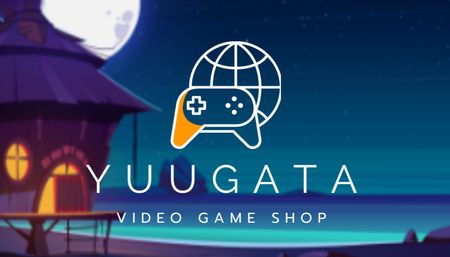 Exciting Video Game Store Business Card USデザインテンプレート