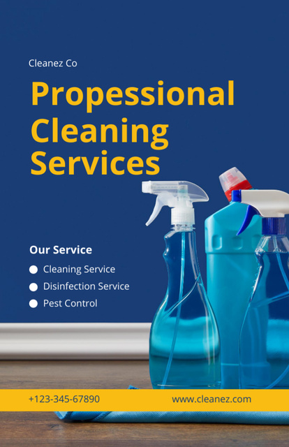 Cleaning Services Offer Flyer 5.5x8.5in Design Template