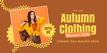 Discount on Stylish Women's Outfits Twitter Design Template