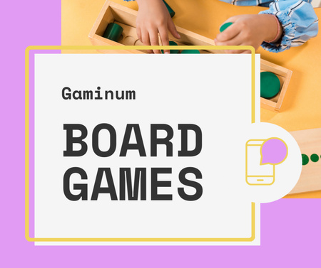 Platilla de diseño Board Games App Offer Facebook