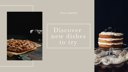Designvorlage Discover New Dishes für Youtube