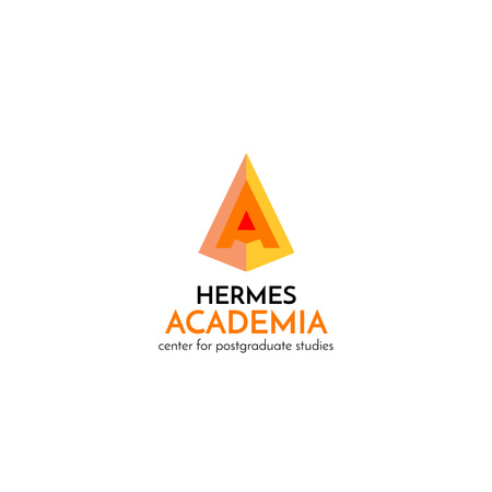 Academia Education with Pyramid in Yellow Logo 1080x1080px Design Template