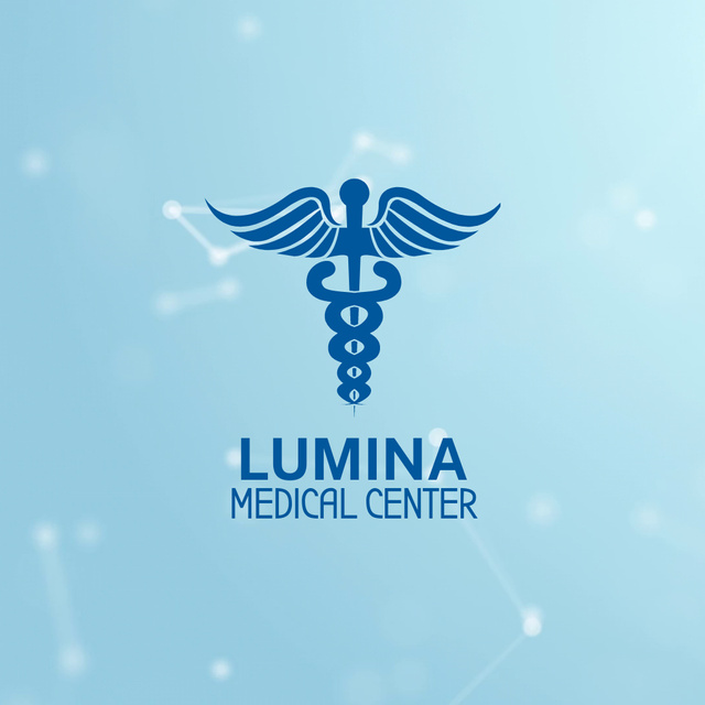 Patient-centered Medical Center Service Promotion Animated Logo Šablona návrhu