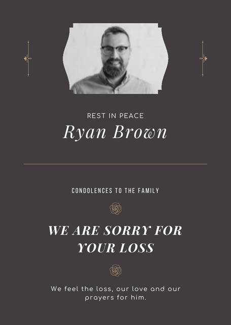 Template di design Sympathy Words To Family For Loss Postcard A6 Vertical