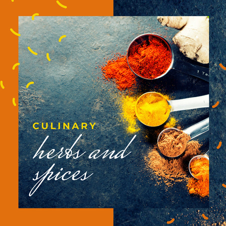 Aromatic spices assortment Instagram Design Template