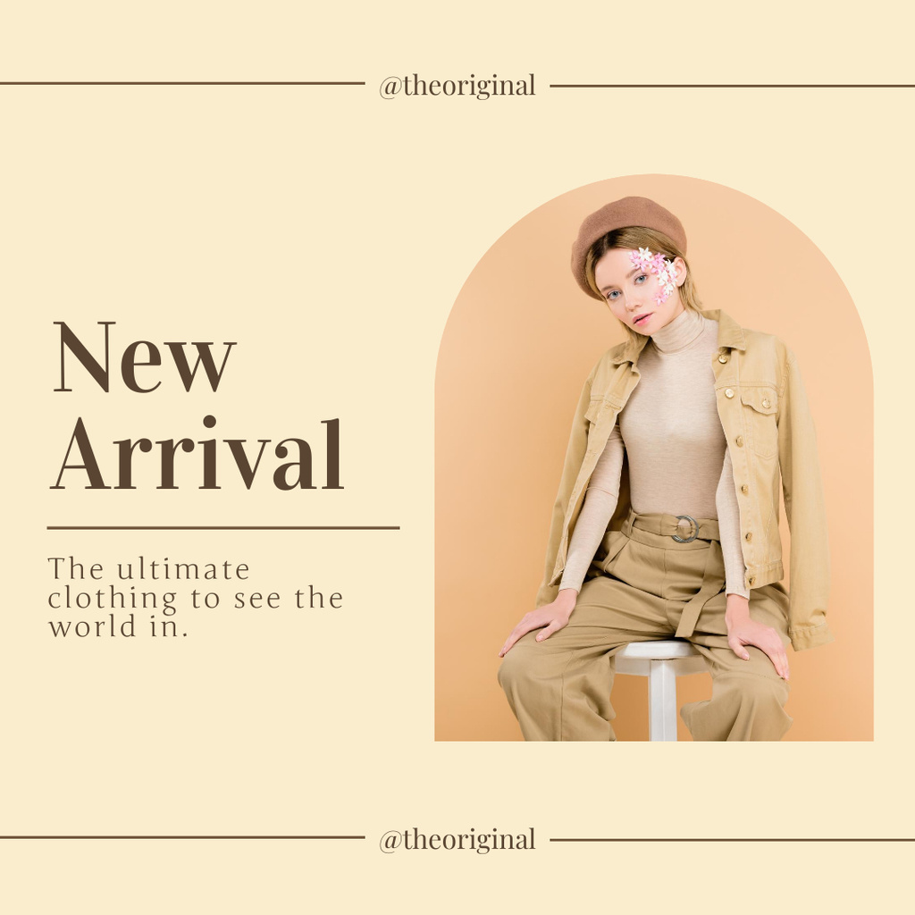 Modèle de visuel New Clothing Arrival - Instagram
