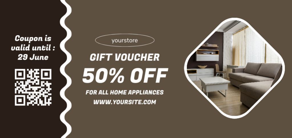 Template di design Modern Household Goods Gift Voucher Coupon Din Large