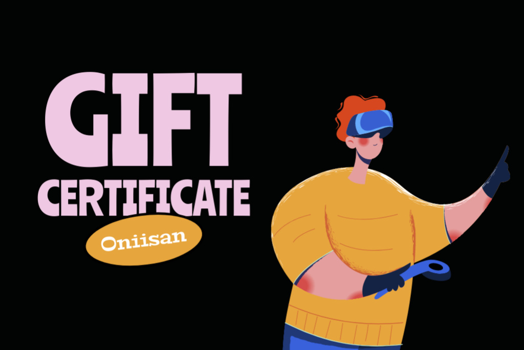 Electronic Gadgets and Games Voucher Gift Certificate Tasarım Şablonu