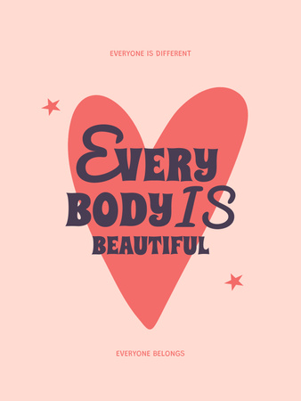Modèle de visuel Phrase about Beauty of Diversity - Poster US