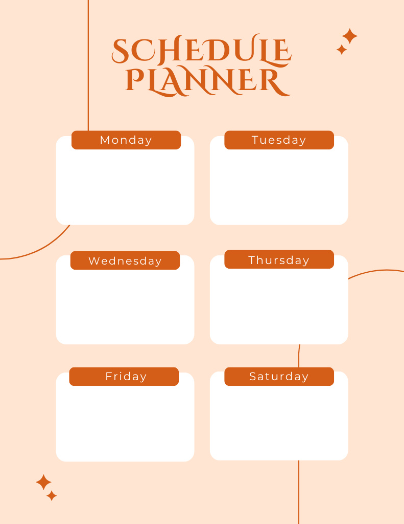 Template di design Minimal Weekly Planner Notepad 8.5x11in