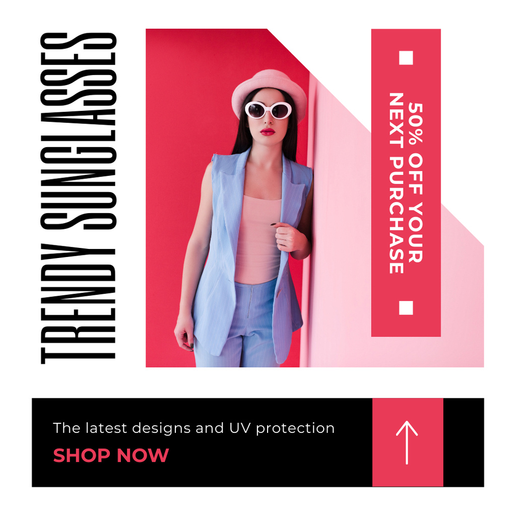 Women's Sunglasses Range for Sale Instagram AD tervezősablon