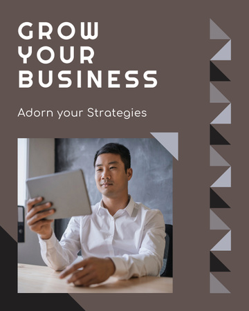 Strategy for Business Growth Instagram Post Vertical – шаблон для дизайну