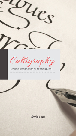 Wonderful Calligraphy Lessons For Techniques Offer Instagram Story Design Template