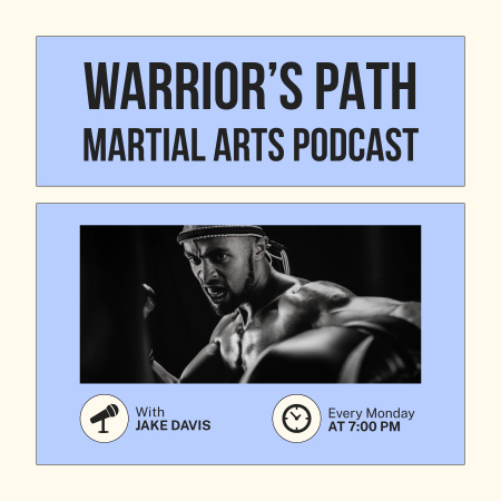 bojová umění Podcast Cover Šablona návrhu