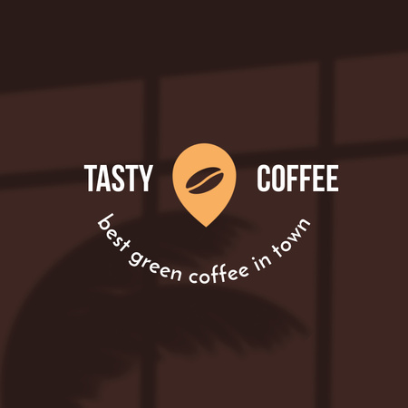 Sloganlı Lezzetli Kahve Fincanı İkramı Animated Logo Tasarım Şablonu