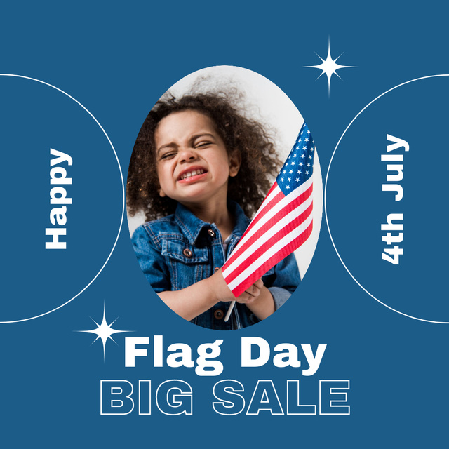 Designvorlage Big Sale for Flag Day für Instagram
