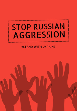 Stop Russian Aggression Poster 28x40in Design Template