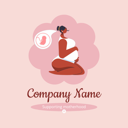 母親向けサポートサービスの提供 Animated Logoデザインテンプレート