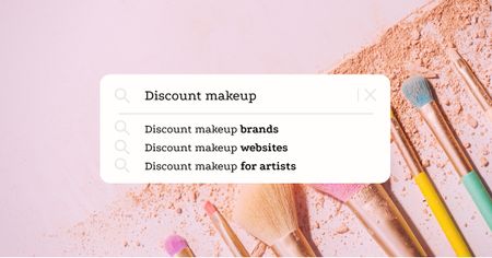 Ontwerpsjabloon van Facebook AD van Makeup products Sale announcement